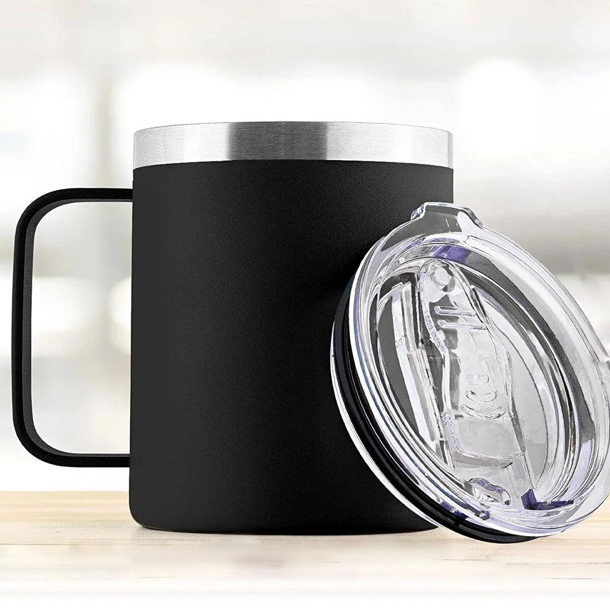 Taza Termo con Tapa Alexandra House Living Negro Metal 350 ml