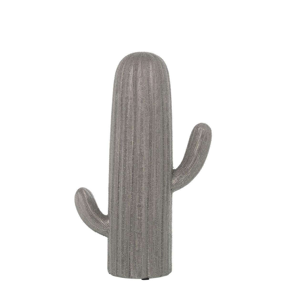 Figura Decorativa Alexandra House Living Plateado Cactus 18 x 30 x 9 cm