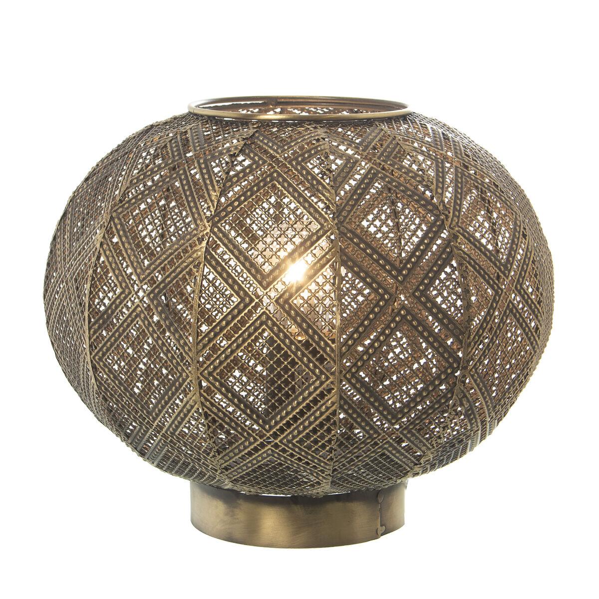 Lámpara de mesa Alexandra House Living Gris Metal 40 W 29 x 24 x 29 cm Latón