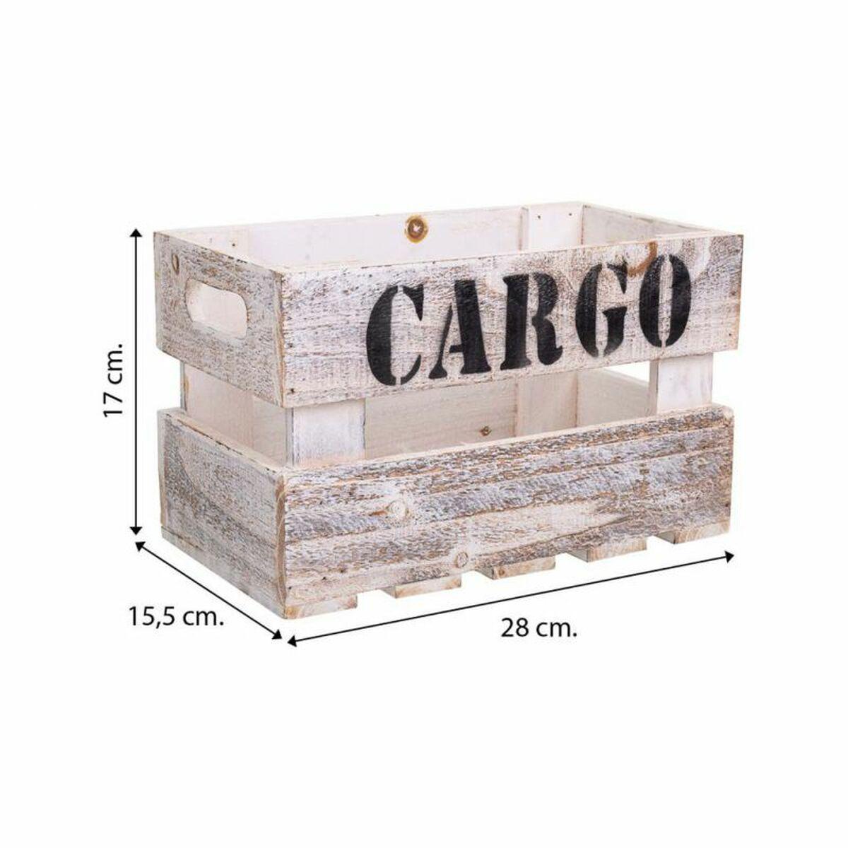 Cajas de almacenamiento Alexandra House Living CARGO Blanco Madera de abeto 24 x 19 x 38 cm 33 x 20 x 18 cm 28 x 15,5 x 17 cm 3 