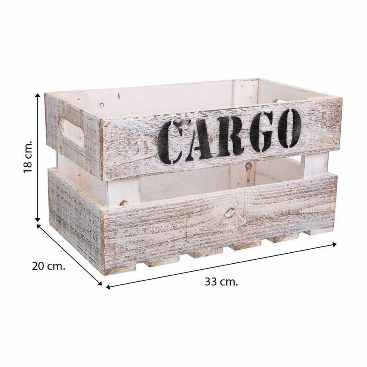 Cajas de almacenamiento Alexandra House Living CARGO Blanco Madera de abeto 24 x 19 x 38 cm 33 x 20 x 18 cm 28 x 15,5 x 17 cm 3 