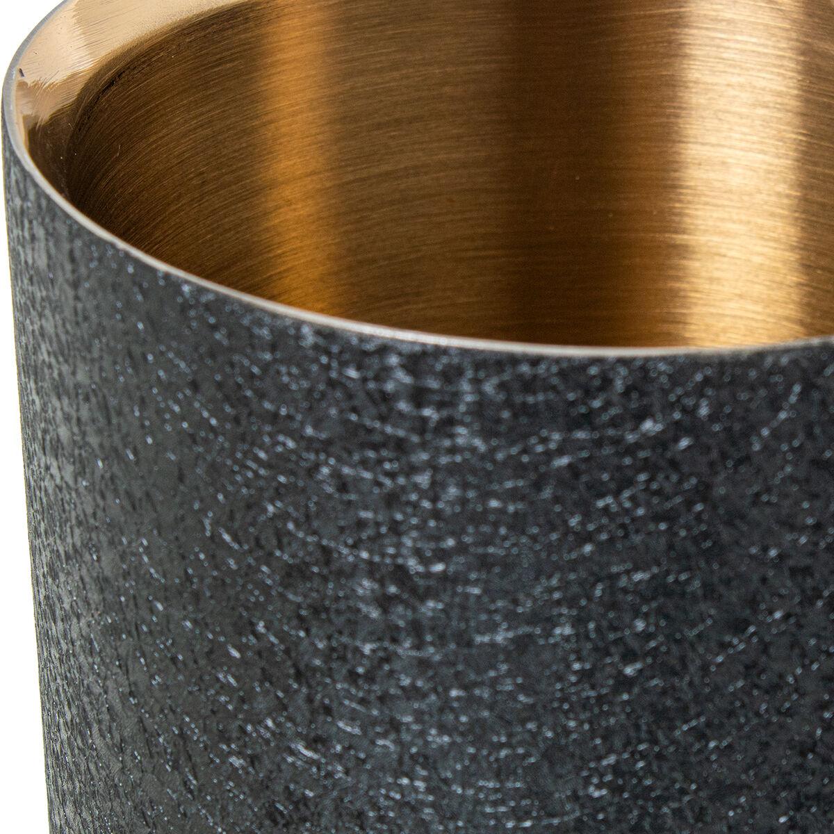 Enfriador de Botellas Alexandra House Living Negro Dorado Metal 12 x 19 x 12 cm