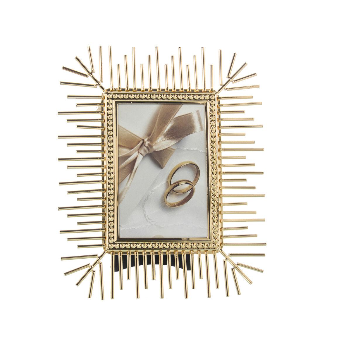 Marco de Fotos Alexandra House Living Dorado Cristal 23 x 3 x 28 cm