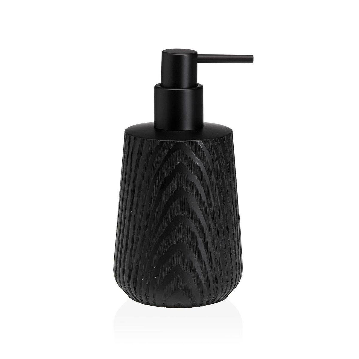 Dispensador de Jabón Versa Negro Resina Minimalista 9 x 17 x 9 cm