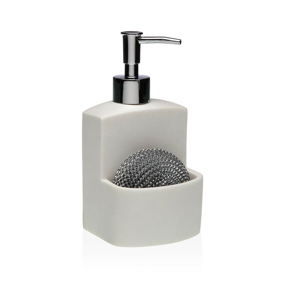 Dispensador de Jabón Versa Blanco Resina Cerámica Minimalista