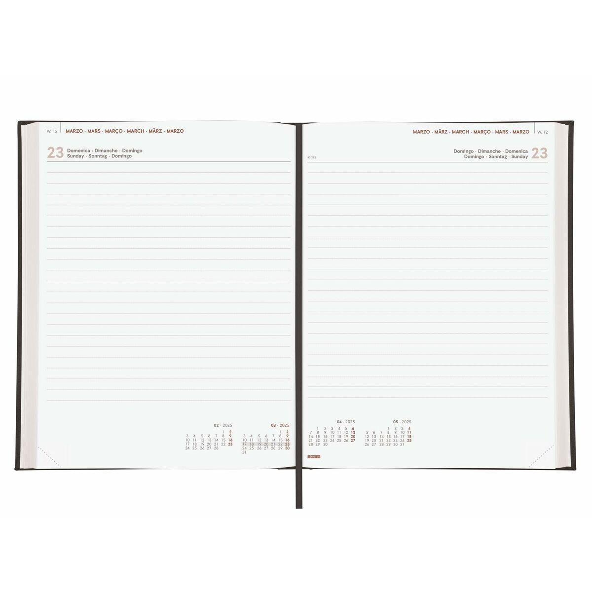 Agenda Finocam DYNAMIC MILANO Y12 Negro 21 x 27 cm 2025