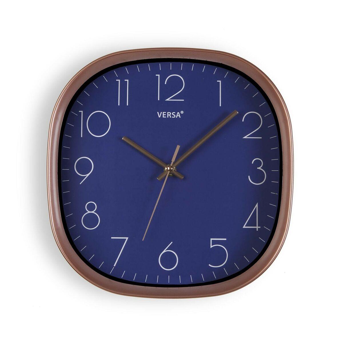 Reloj de Pared Versa Azul Plástico 5 x 28,5 x 28,5 cm