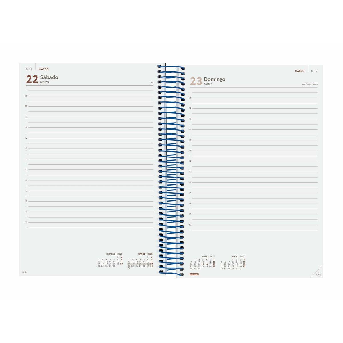 Agenda Finocam YEAR Azul 16,5 x 24,2 cm 2025