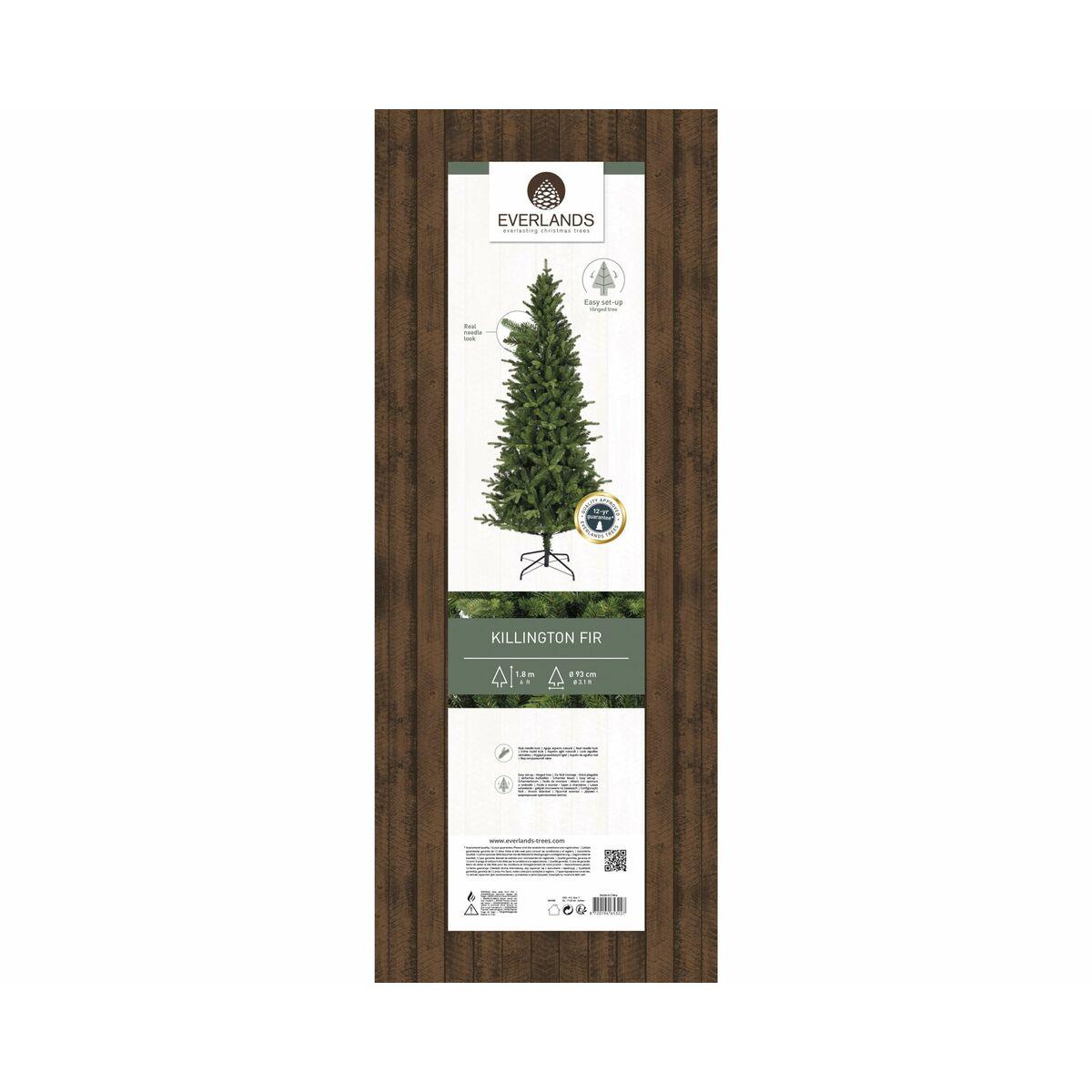 Árbol de Navidad Everlands Killington Verde PVC Metal Poliestireno Abeto Ø 93 x 180 cm