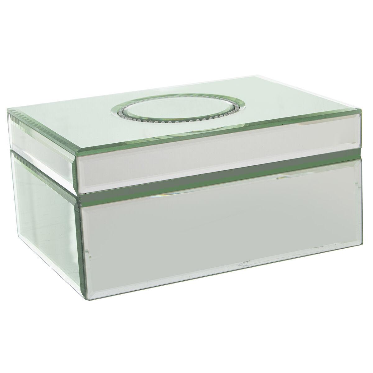 Caja-Joyero Alexandra House Living Transparente Cristal Espejo 20 x 10 x 15 cm