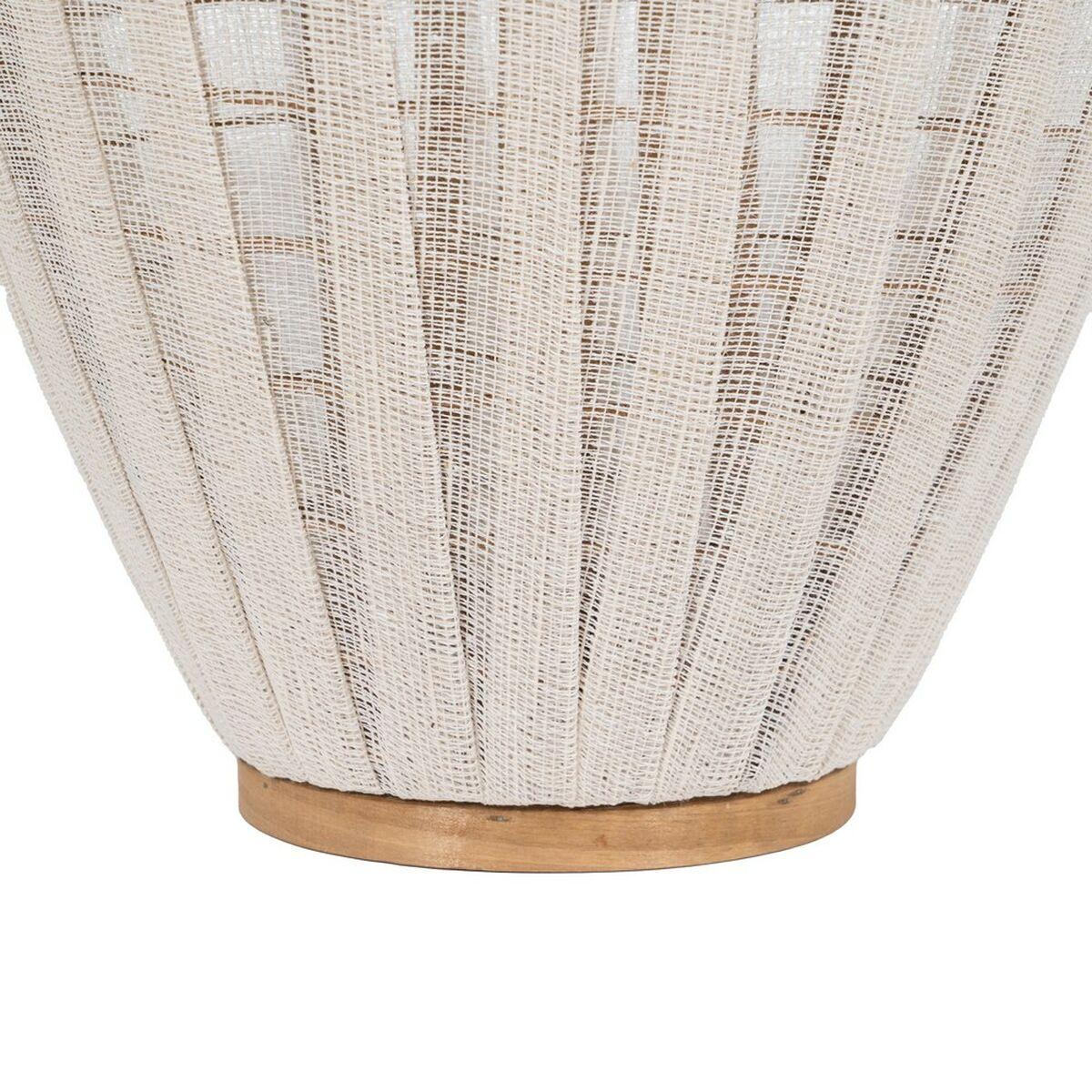 Farol Beige Natural Bambú Cristal 40 x 40 x 83 cm
