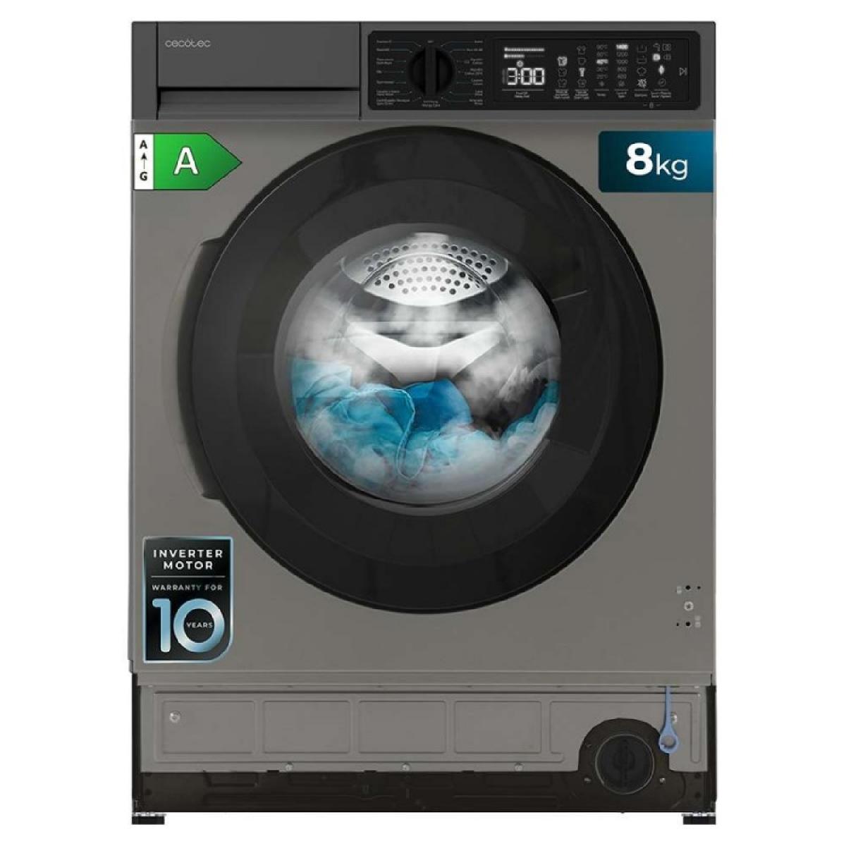 Cecotec Lavadoras integrables Bolero DressCode 850 BI Inverter Steel A
