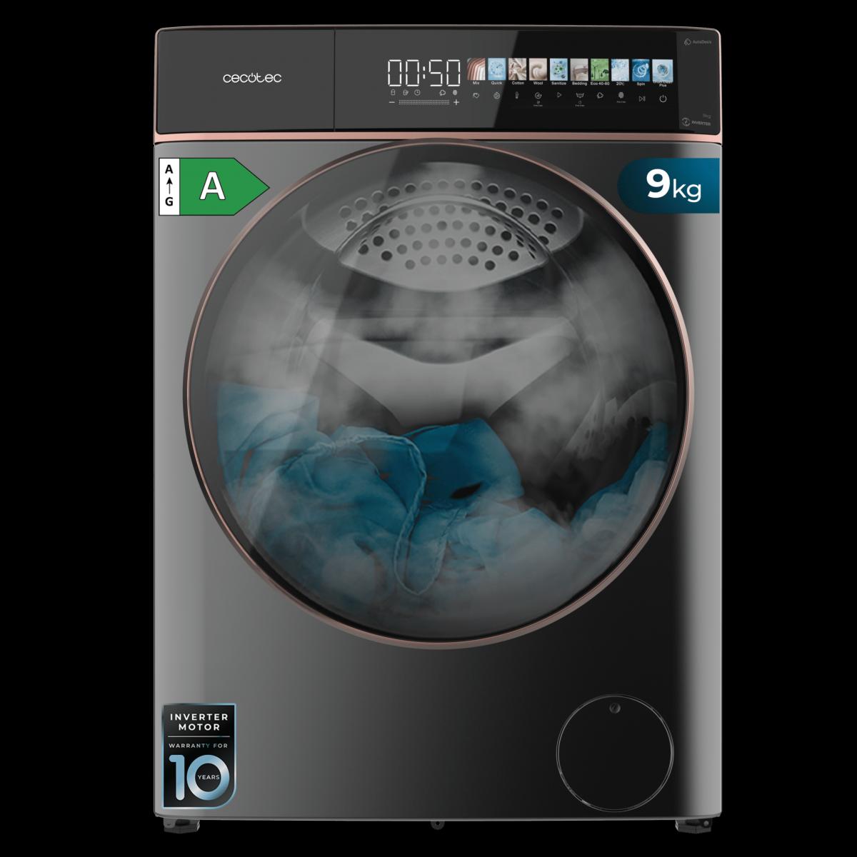 Cecotec Lavadoras autodosis Bolero DressCode 9900 Autodose Inverter FullColor Steel A