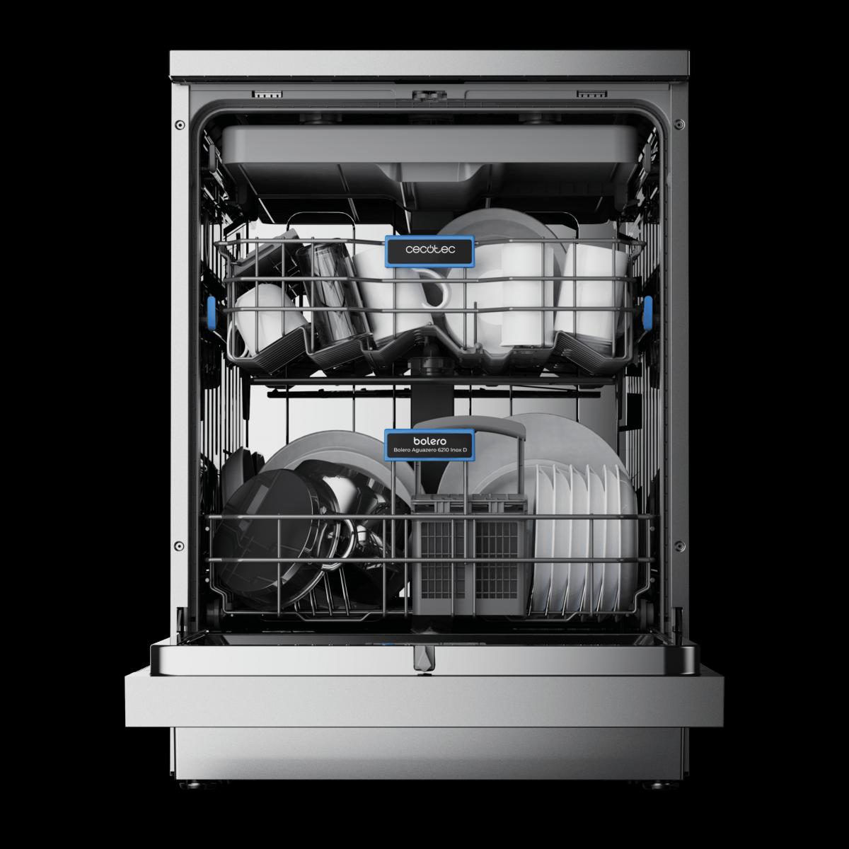 Cecotec Lavavajillas 60 CM Bolero Aguazero 6210 Inox D