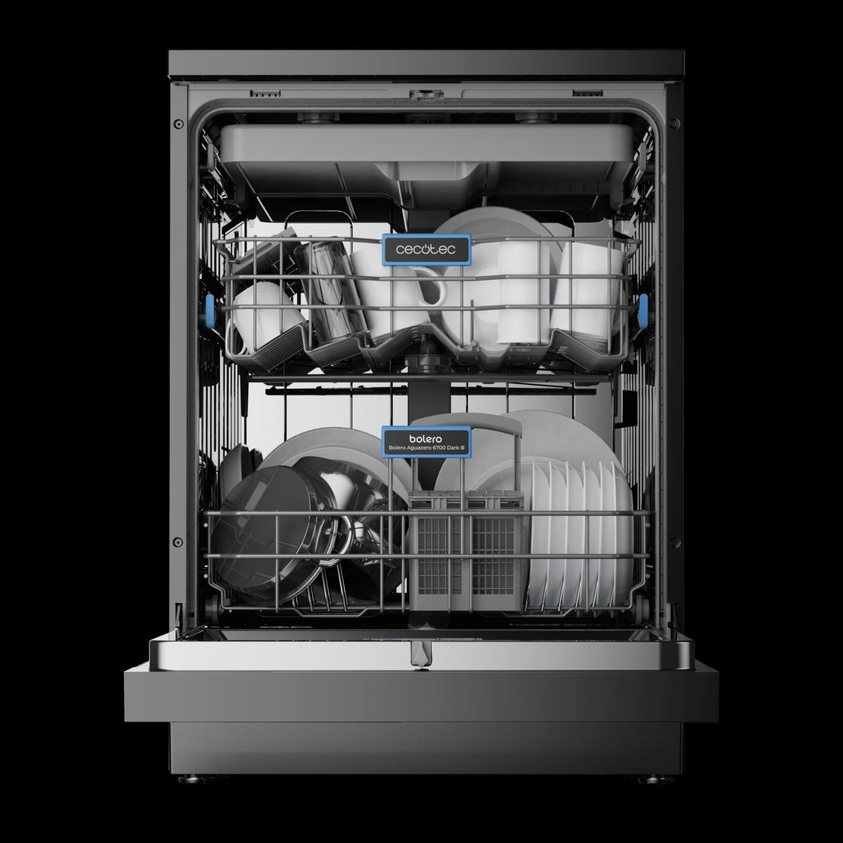 Cecotec Lavavajillas 60 CM Bolero Aguazero 6700 Inox B