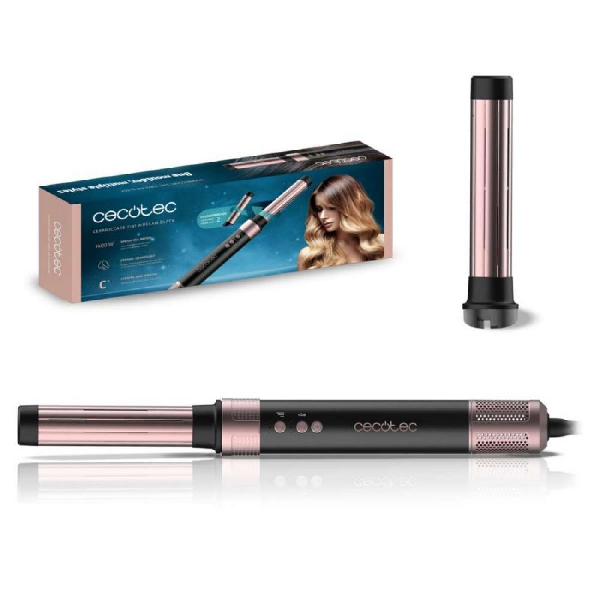 Cecotec Cepillos de aire Bamba CeramicCare 2in1 AirGlam Black
