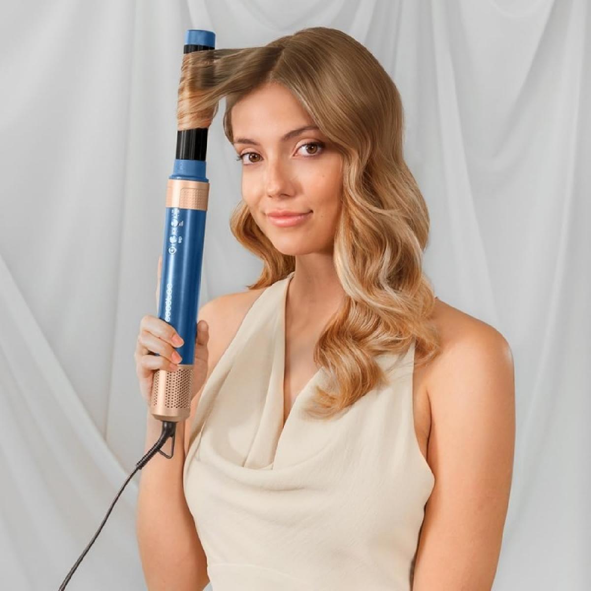 Cecotec Cepillos de aire Bamba CeramicCare 10in1 AirGlam Champagne