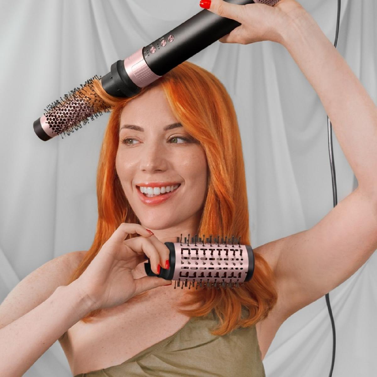 Cecotec Cepillos de aire Bamba CeramicCare 14in1 AirGlam Champagne