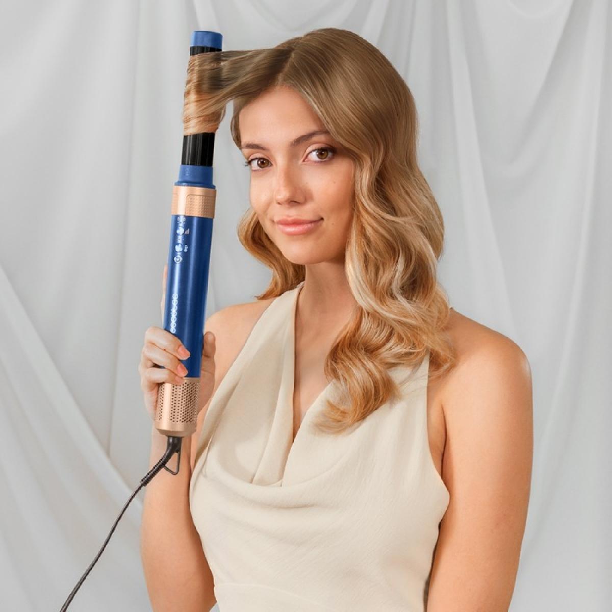 Cecotec Cepillos de aire Bamba CeramicCare 14in1 AirGlam Blue