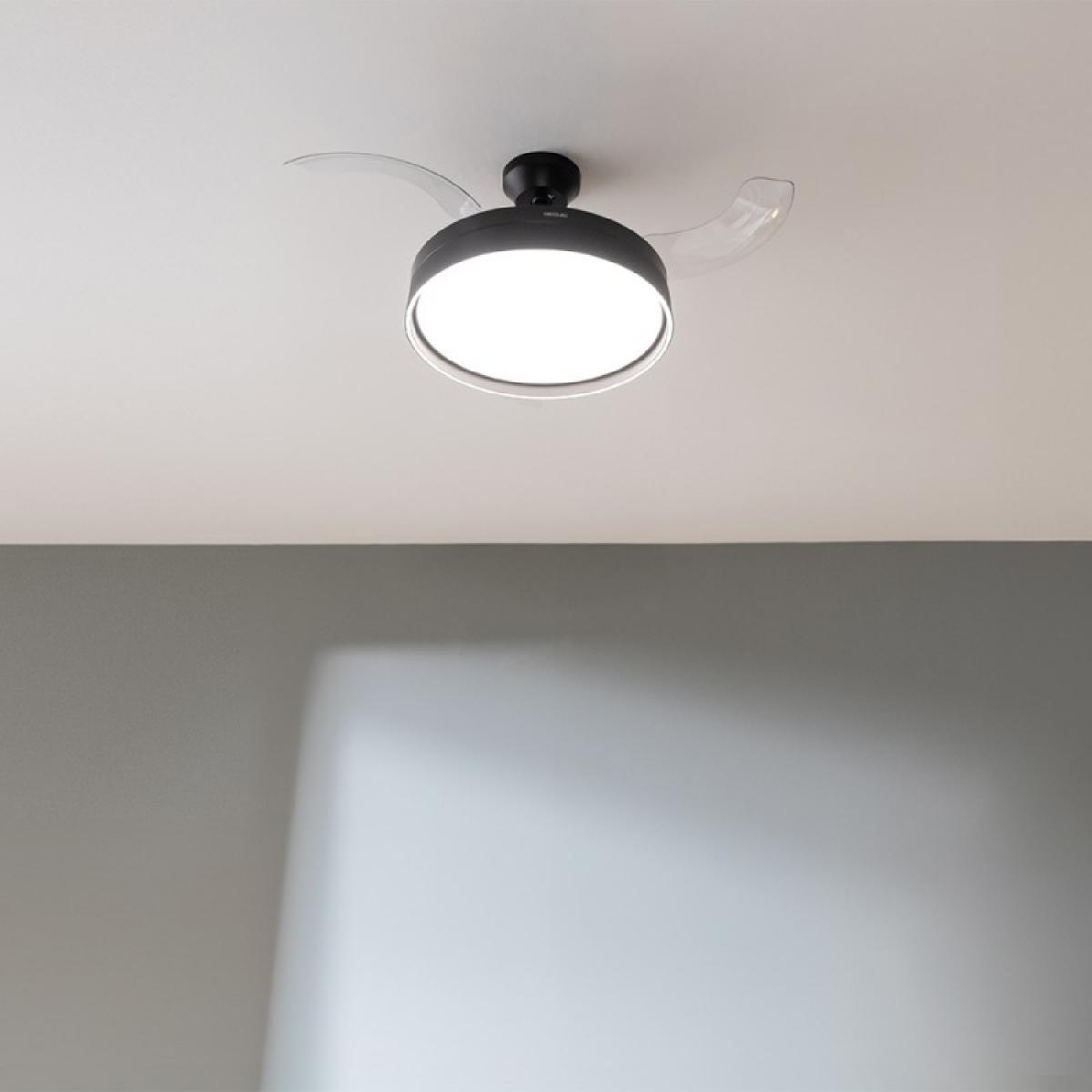 Cecotec Ventiladores de techo con luz Energysilence Aero 4200 invisible black