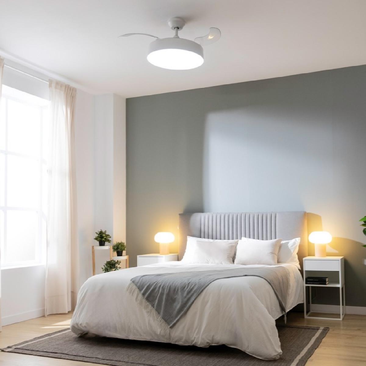 Cecotec Ventiladores de techo con luz Energysilence Aero 4200 invisible white