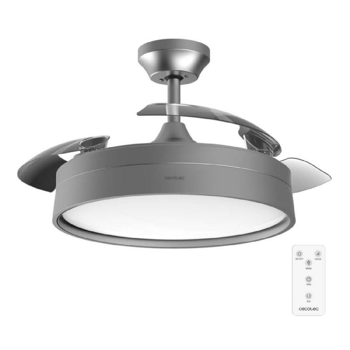 Cecotec Ventiladores de techo con luz Energysilence Aero 4200 invisible steel