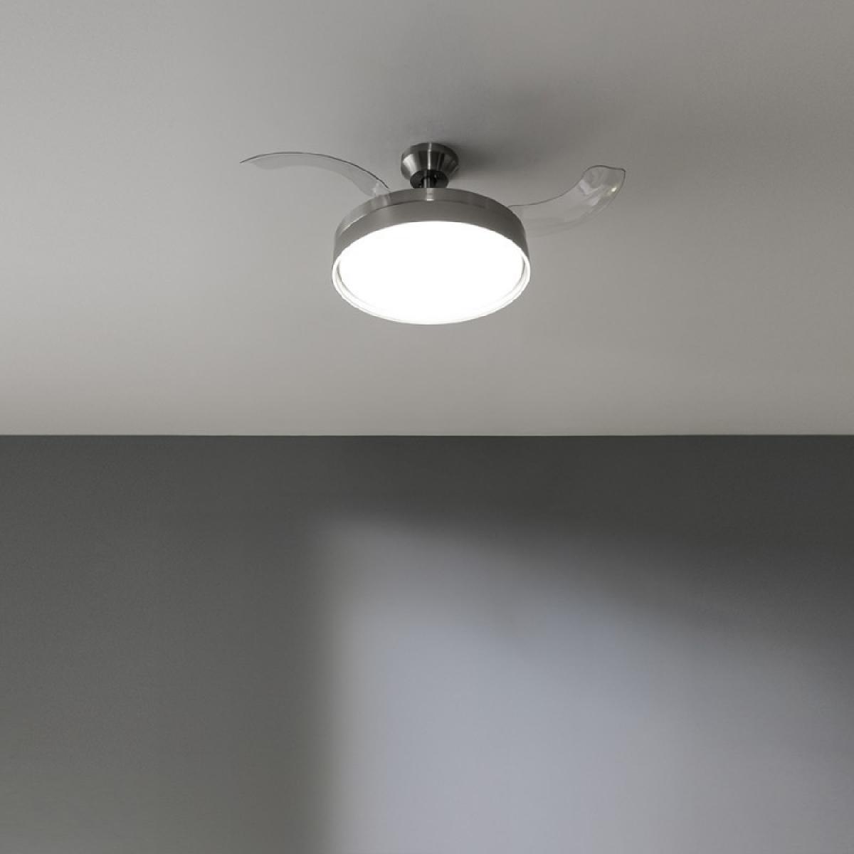 Cecotec Ventiladores de techo con luz Energysilence Aero 4200 invisible steel