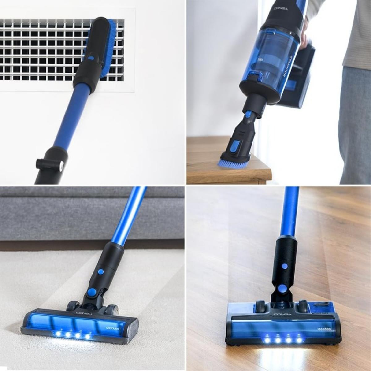 Cecotec Aspiradores verticales BLDC Conga Rockstar 8500 Infinity ErgoWet Animal Turbo T