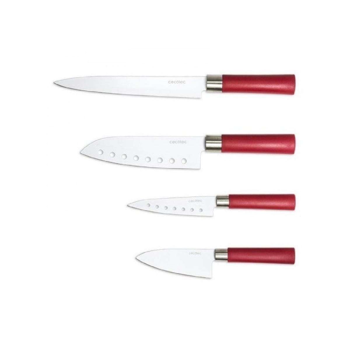 Cecotec Cuchillos Set 4 cuchillos santoku con recubrimiento ceramico