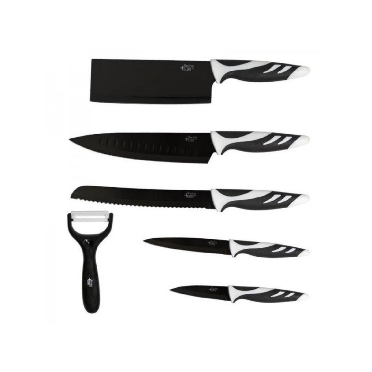 Cecotec Cuchillos Set 6 cuchillos swiss negro