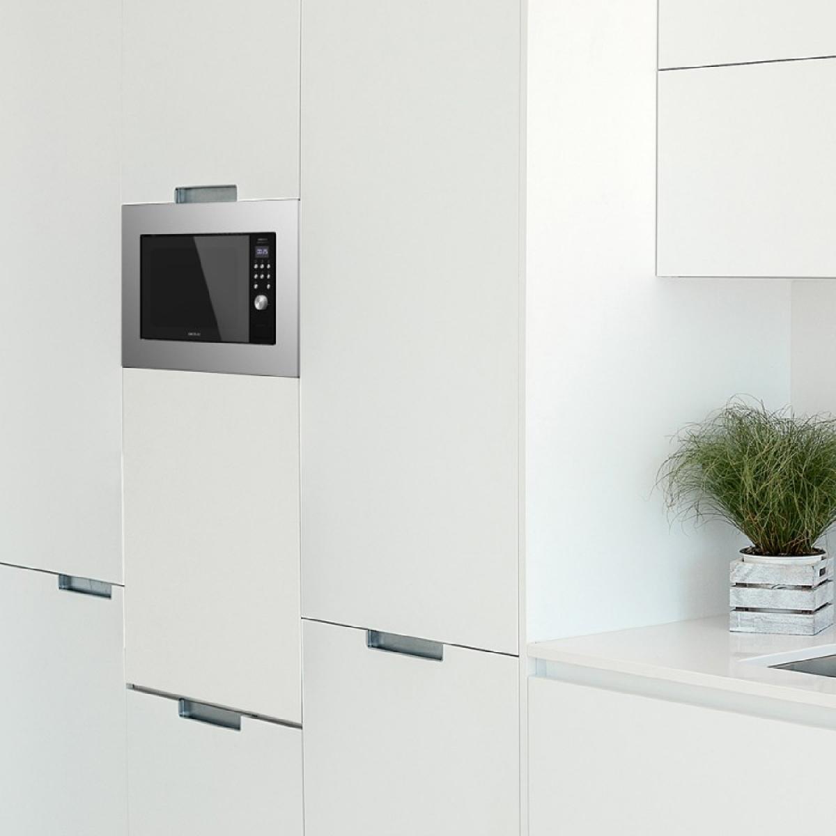 Cecotec Microondas encastrables con plato Microondas Encastrable Grandheat 2000 Built-In Steel Black