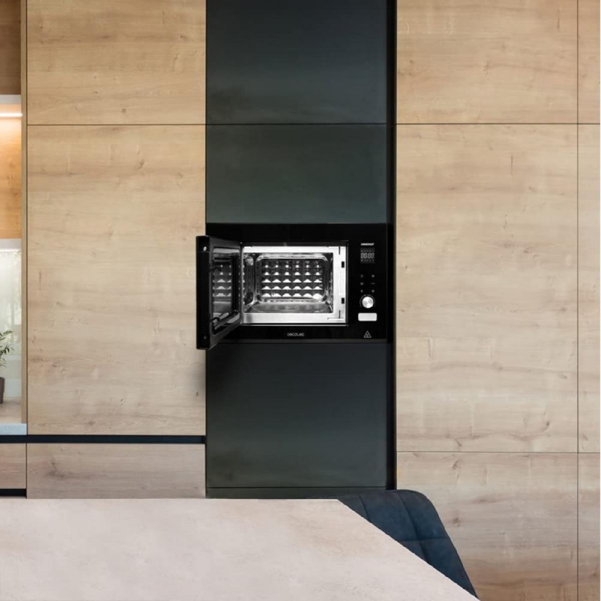 Cecotec Microondas encastrables con plato Grandheat 2090 Built-In Touch Black