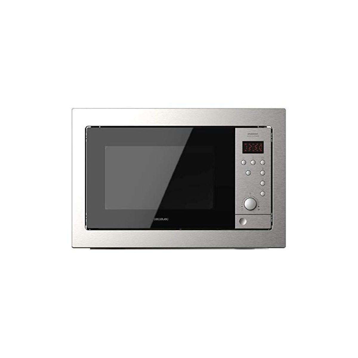 Cecotec Microondas encastrables con plato Microondas Encastrable Grandheat 2500 Built-In Steel Black