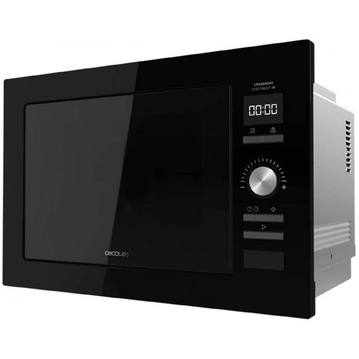 Cecotec Microondas encastrables con plato Microondas Encastrable Grandheat 2590 Built-In Black