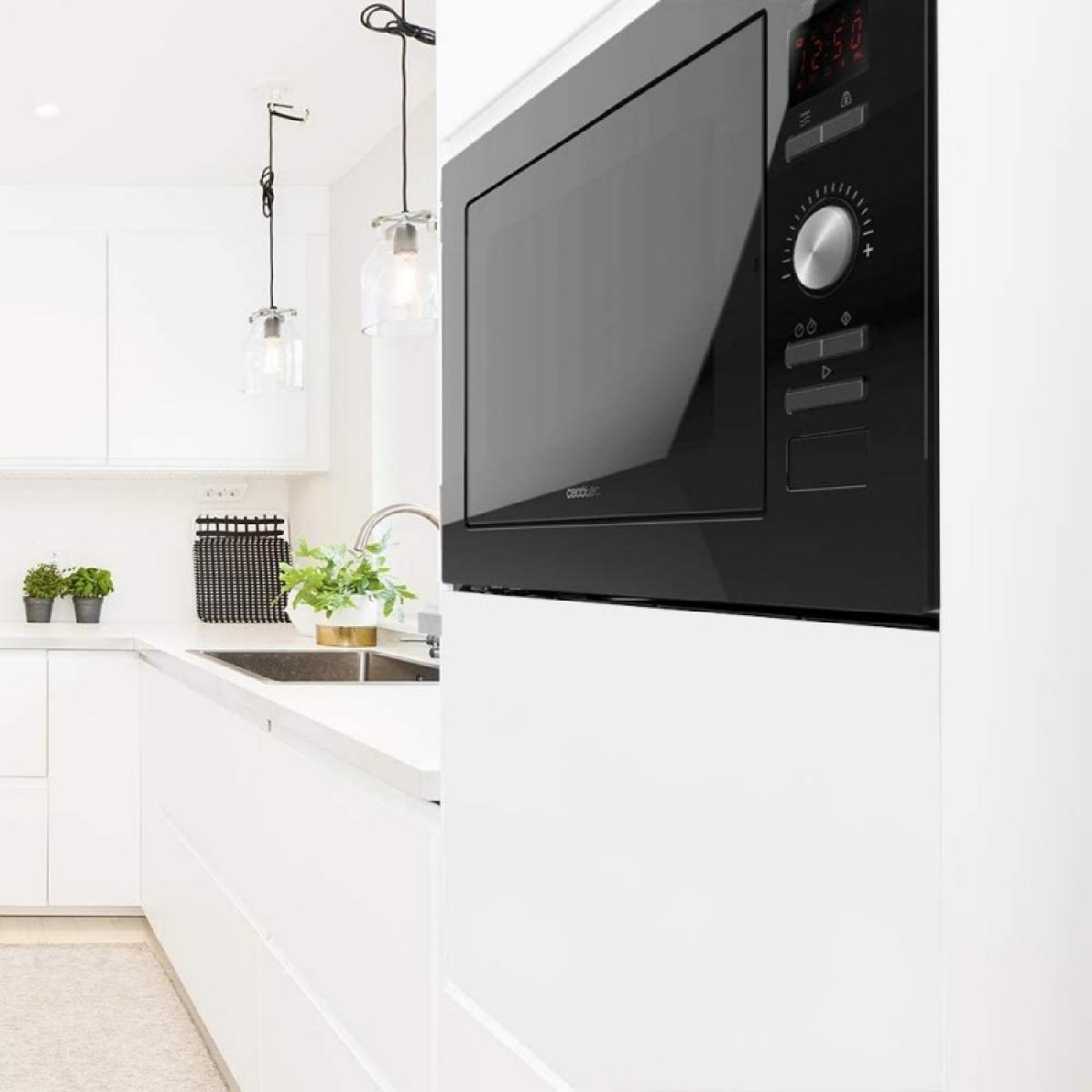 Cecotec Microondas encastrables con plato Microondas Encastrable Grandheat 2590 Built-In Black