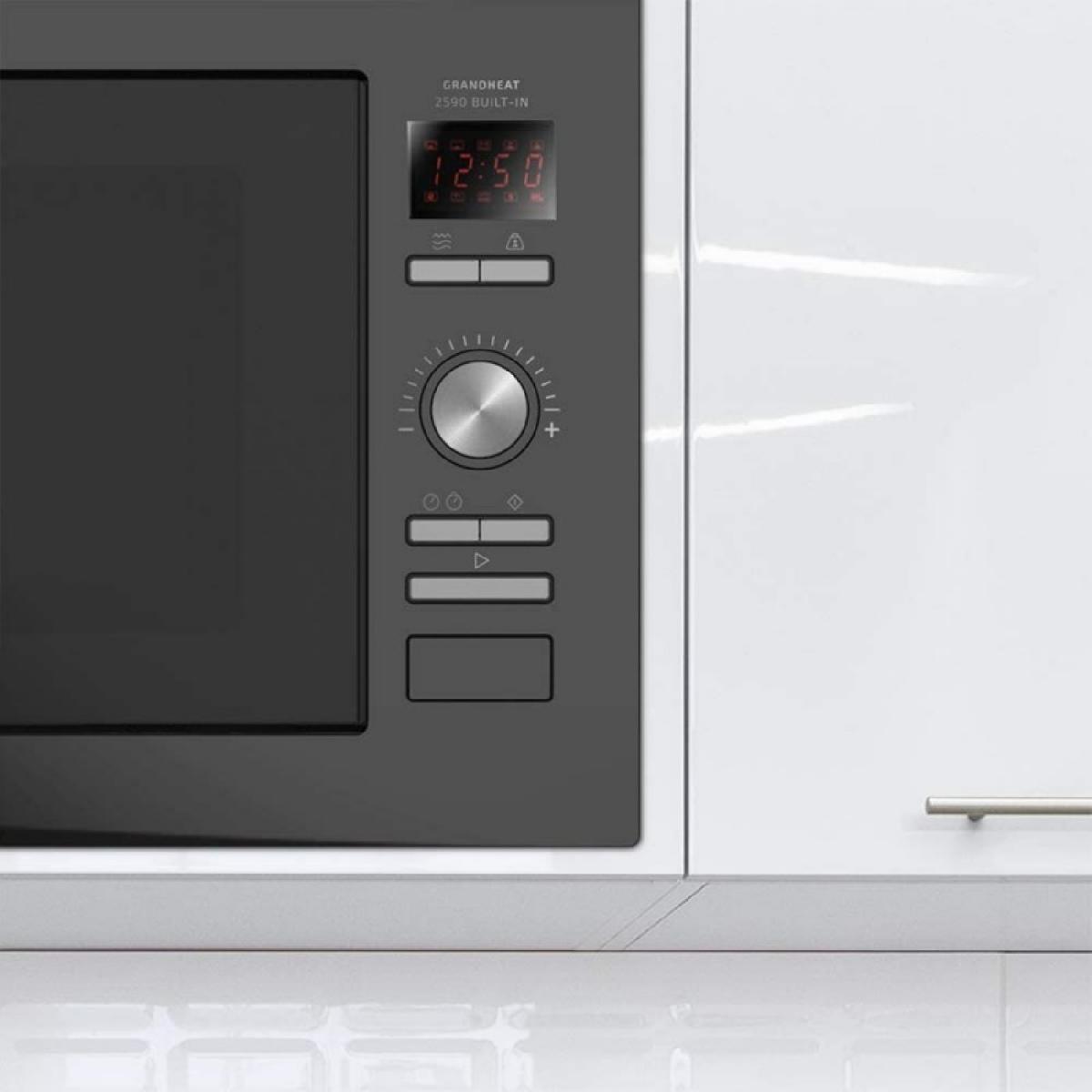 Cecotec Microondas encastrables con plato Microondas Encastrable Grandheat 2590 Built-In Black