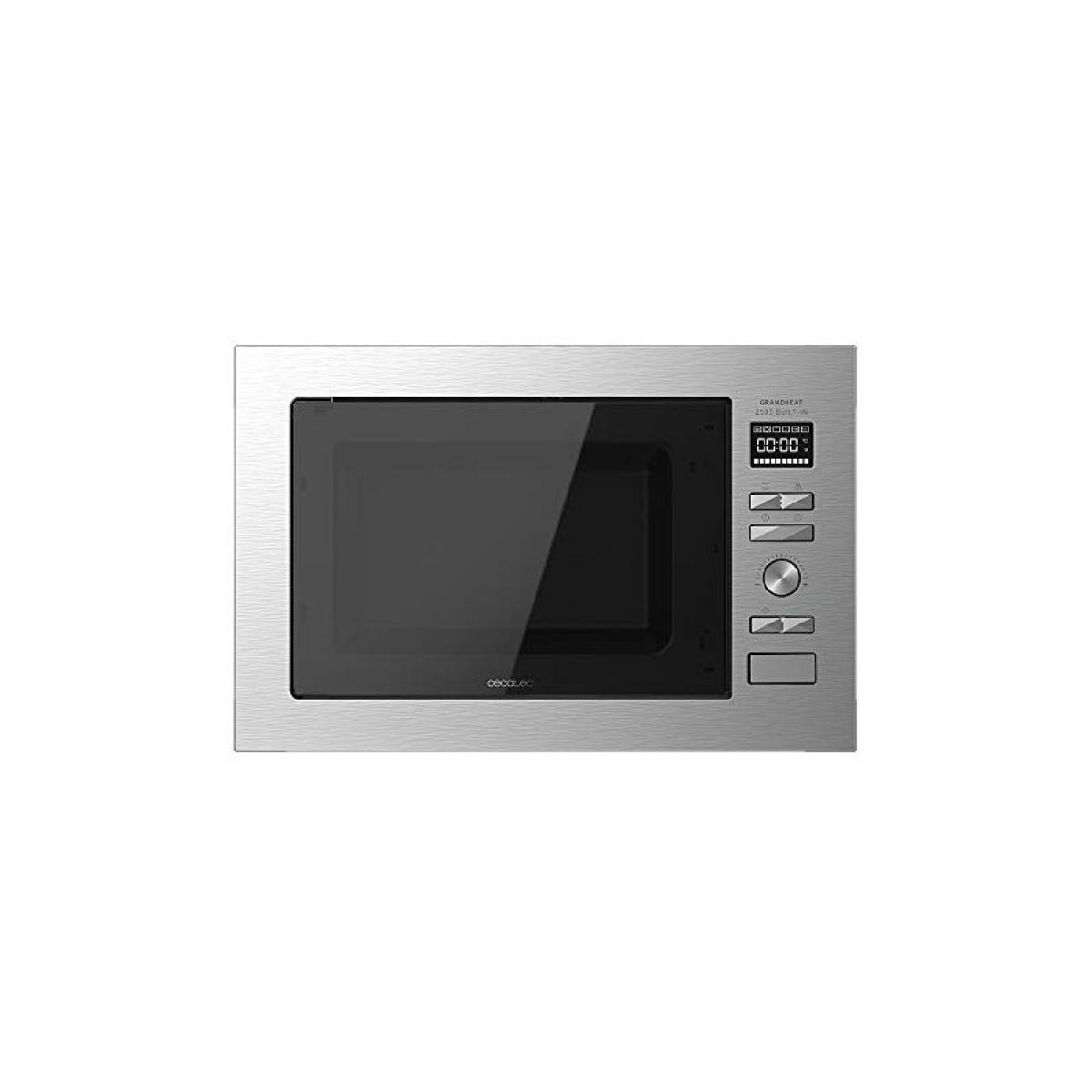 Cecotec Microondas encastrables con plato Microondas Encastrable Grandheat 2590 Built-In Steel Black