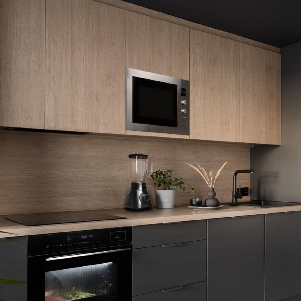Cecotec Microondas encastrables con plato Grandheat 2550 Built-In Steel