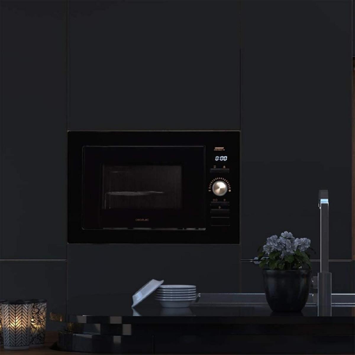 Cecotec Microondas encastrables con plato Microondas Encastrable Grandheat 2590 Built-In 
Blackrose