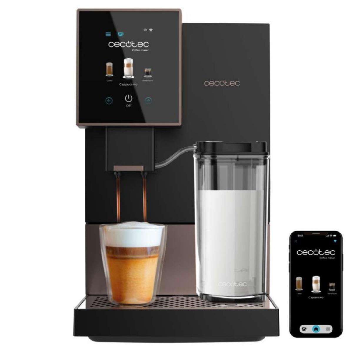 Cecotec Cafeteras superautomáticas Cremmaet Compactccino Connected Black Rose