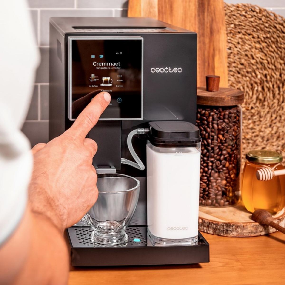 Cecotec Cafeteras superautomáticas Cremmaet Compactccino Connected Black Silver