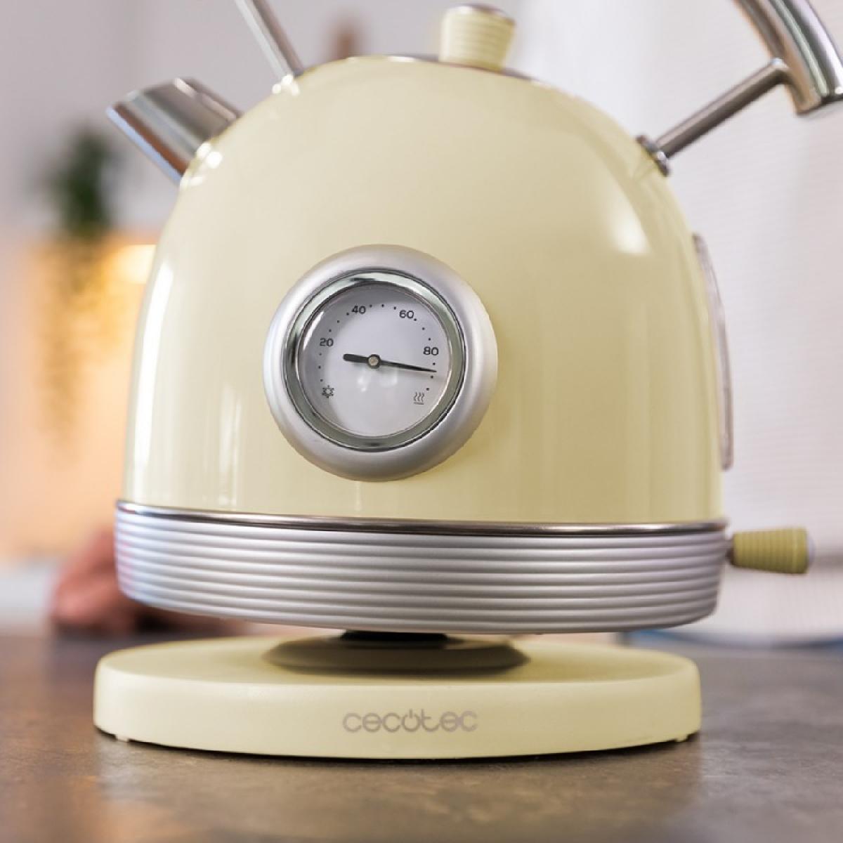 Cecotec Hervidores de agua Thermosense 420 Vintage Light Yellow