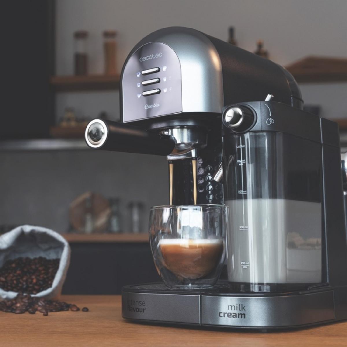 Cecotec Cafeteras semiautomáticas Cafetera Semiautomática Cumbia Power Instant-Ccino 20 Chic Serie Nera