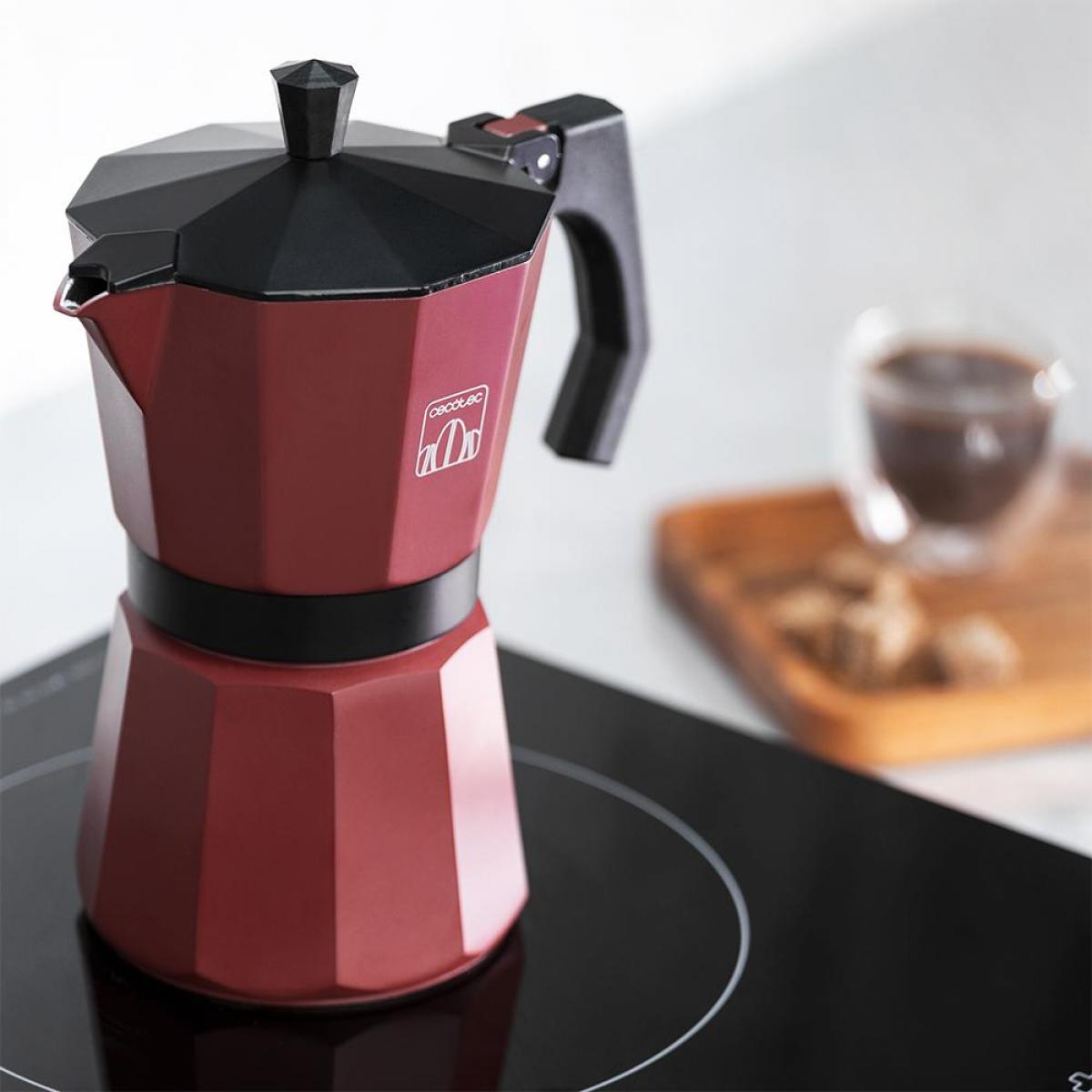 Cecotec Cafeteras italianas Cafetera Italiana Cumbia Mokclassic 900 Garnet