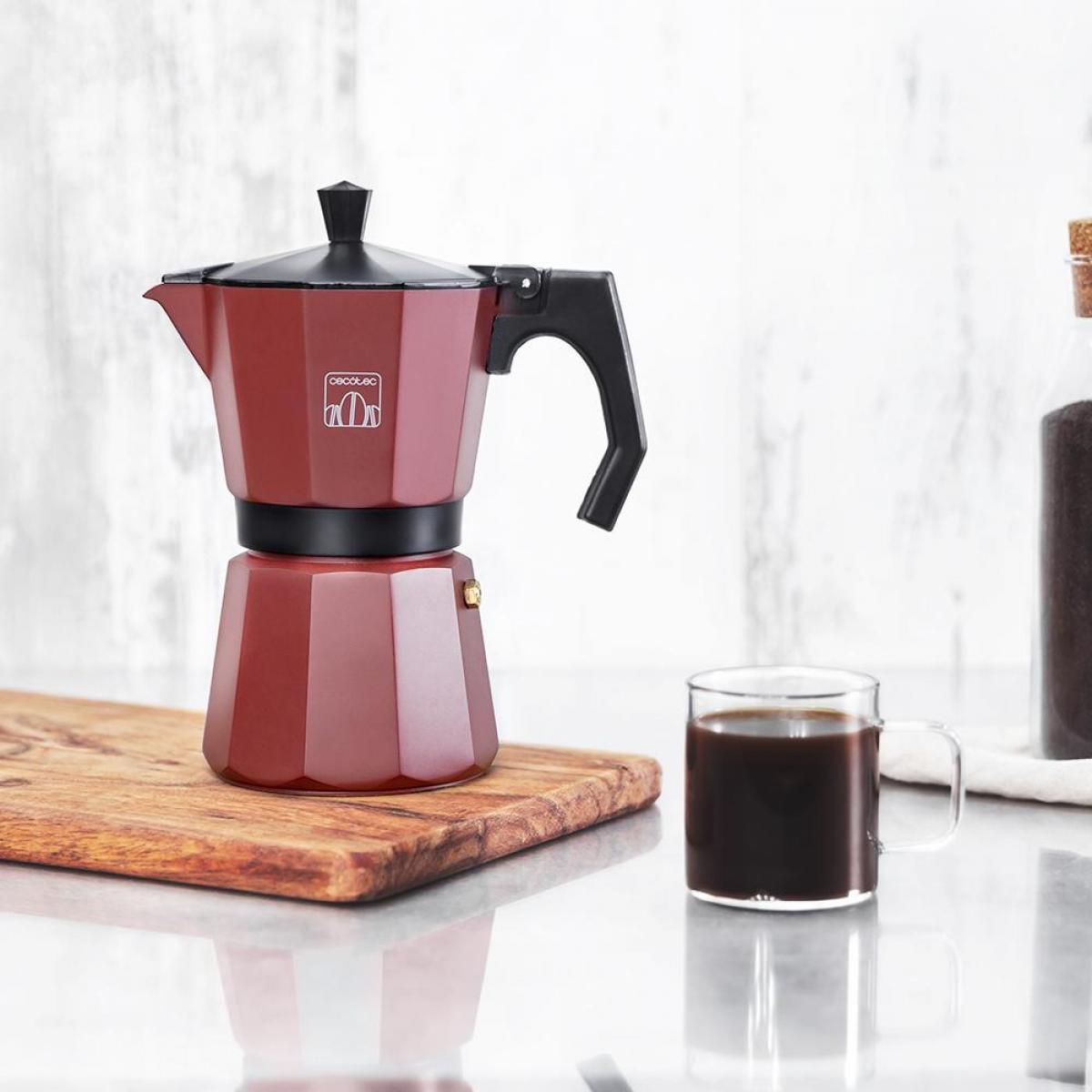 Cecotec Cafeteras italianas Cafetera Italiana Cumbia Mokclassic 1200 Garnet