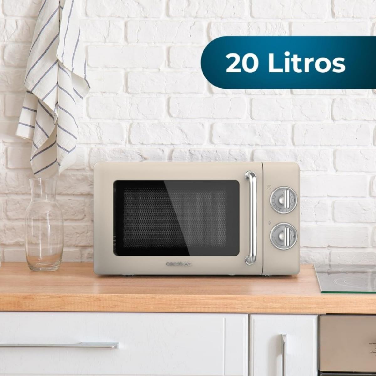 Cecotec Microondas solo Microondas 20l proclean 3010 retro beige