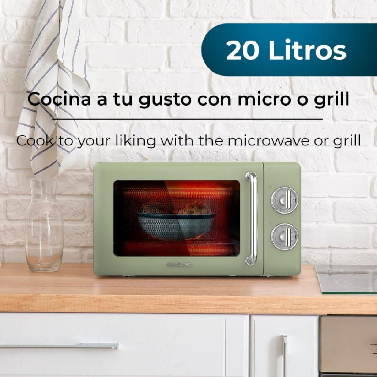 Cecotec Microondas con grill Proclean 3110 Retro Green