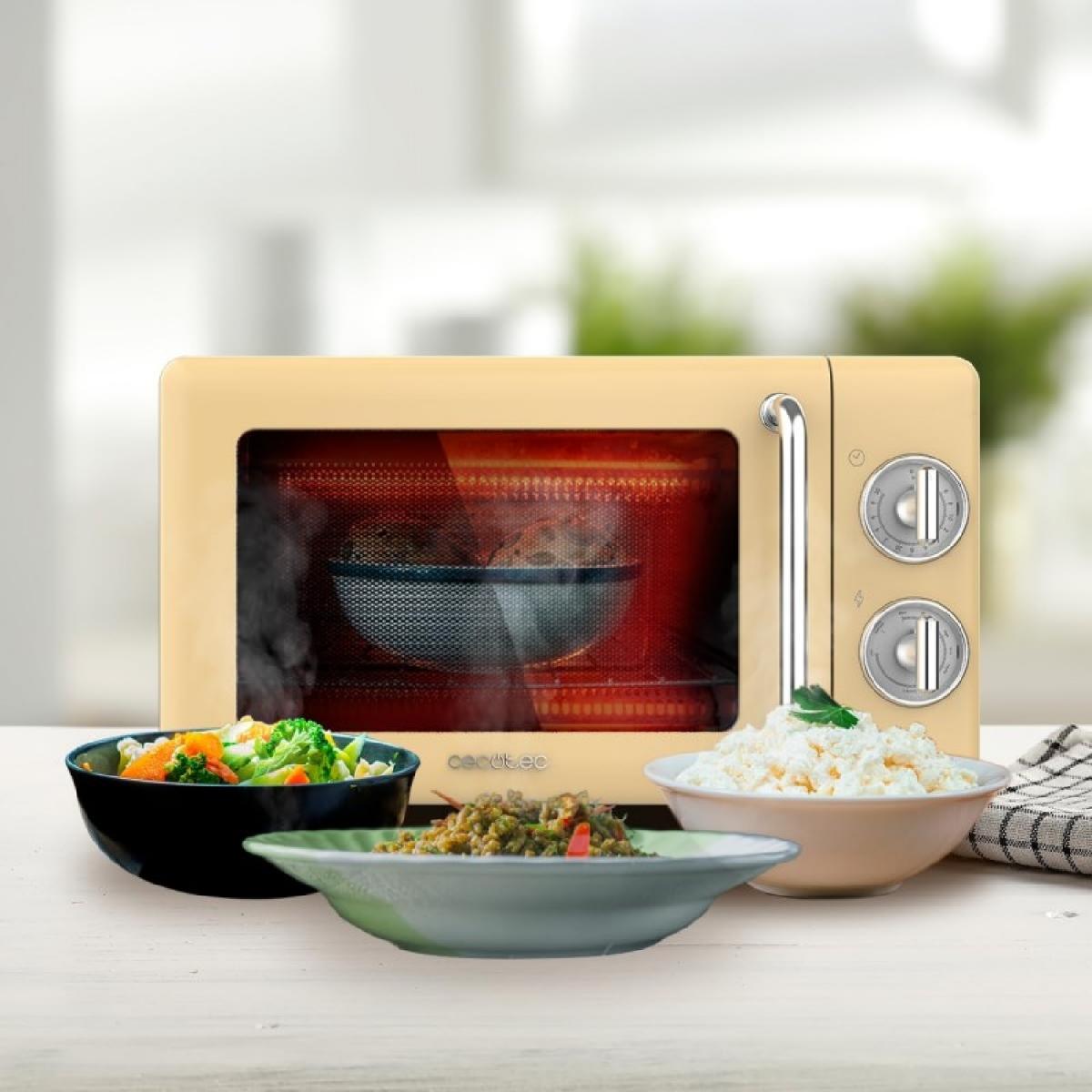 Cecotec Microondas con grill Microondas 20l con grill proclean 3110 retro yellow