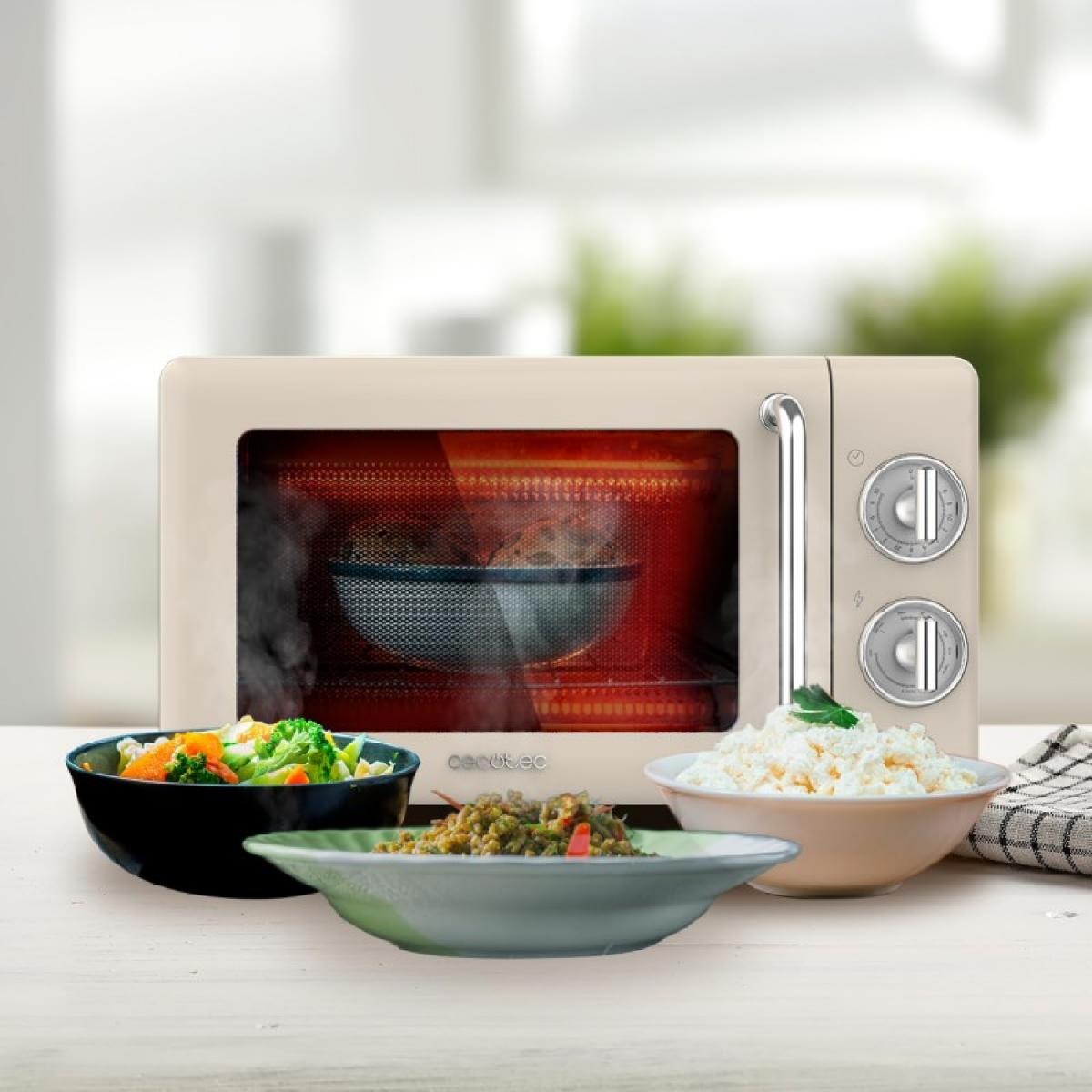 Cecotec Microondas con grill Microondas 20l con grill proclean 3110 retro beige
