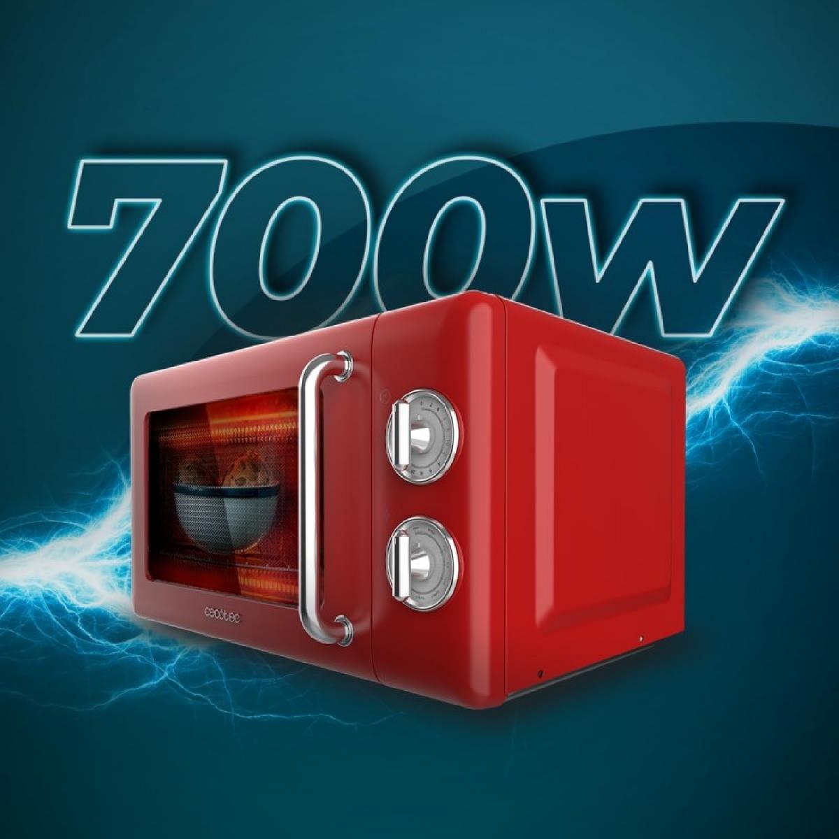 Cecotec Microondas con grill Microondas 20l con grill proclean 3110 retro red